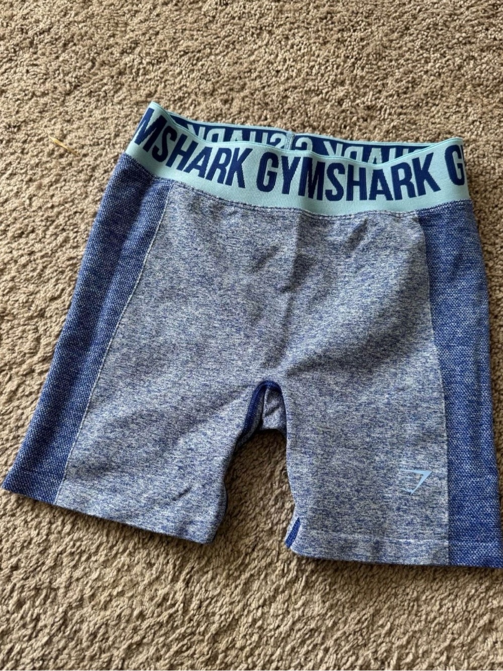 Gymshark Heathered Light Blue Seamless Training Shorts